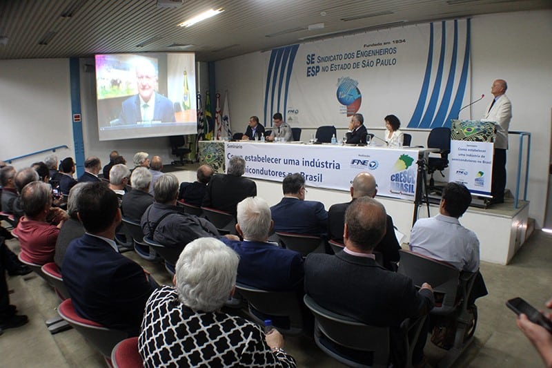 Seminário da FNE sobre como implantar indústria de semicondutores no Brasil conta com participação por vídeo do vice-presidente da República, Geraldo Alckmin. Foto: Beatriz Arruda